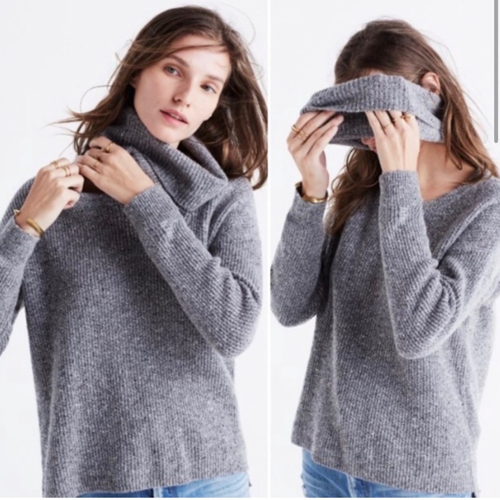 Madewell Donegal Convertible Crew Neck/Cowl Sweater